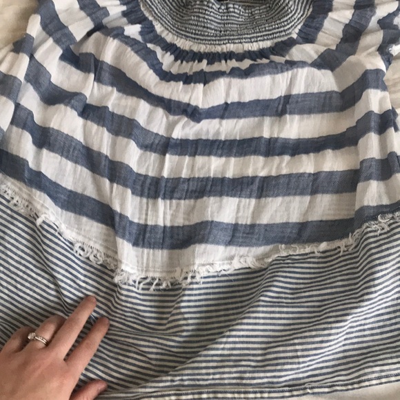 Miss Selfridge off shoulder stripe summer top - Picture 5 of 5